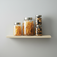 ECOBOX Conteneur de rangement rond pour bonbons, bacs de stockage, réservoir hermétique, pour zeste de mandarine, épices, céréales, graines, aliments secs, bacs hermétiques pour aliments en vrac