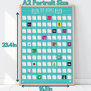 Affiche à gratter A2 « Liste des livres à lire » pour les amateurs de livres, les lecteurs et les étudiants - Product Image 3
