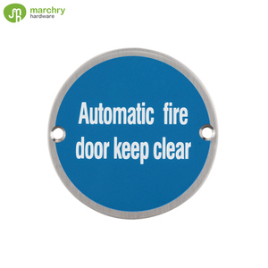 Gran oferta, puerta cortafuego de acero inoxidable personalizada, placa de señal para mantener bloqueado - Product Image 1