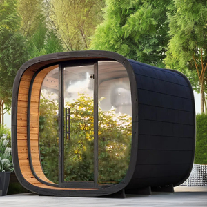 Modern Design 4 Person Finnish <strong>wood</strong> Sauna Large Outdoor Cube Sauna Traditional Steam Wooden Cabin With Electric Stove For Villa - Product Image 5
