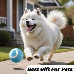 Jouet interactif pour chien et chat, balle roulante intelligente silencieuse en caoutchouc de luxe, rechargeable par USB - Product Image 2