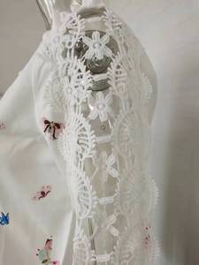 S-5XL Long <strong>Sleeved</strong> Women's Shirt <strong>Butterfly</strong> Lace Solid Color Versatile <strong>Top</strong> - Product Image 5