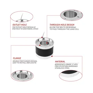 Calibtec Intelligent Low Profile Hollow 2500kg Load Cell For Screw Bolt Force Measurement