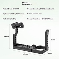 Kit de cage pour caméra FX3/FX30A en alliage d'aluminium usiné CNC, avec support d'extension anti-tremblement, support griffe froide et cadre de protection