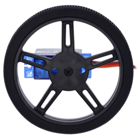 60*8MM Plastic Toy Wheel 5908 Silicone Tire Compatible Robot Smart Toy Car 360-degree 9G Steering SG90 FS90R s TT Motor