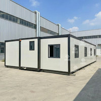 Maison conteneur préfabriquée extensible économique et portable de 20, 30 ou 40 pieds, en acier léger, avec cuisine intégrée