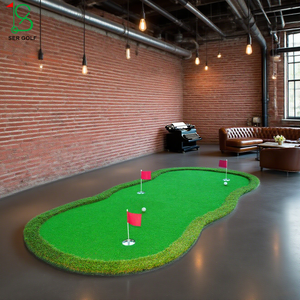 Dayanıklı kaymaz sentetik çim Golf vuruş yeşil 1.5x 3m katlanabilir taşınabilir Mini Golf sahası ekipmanları - Product Image 1