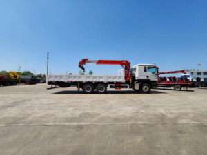 12tons Straight Boom <b>Truck</b> Mounted Crane with Telescopic Boom Crane for Urban Cargo Loading and Construction Delivery - Product Image 2