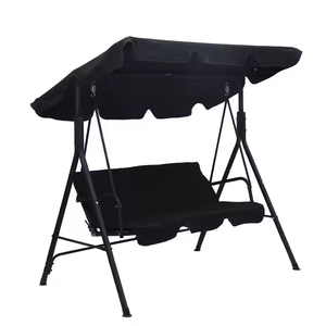 आउटडोर फर्नीचर कैनोपी पैटियो धातु 3 व्यक्ति लटकाए बगीचे के लिए स्विंग चेयर - Product Image 2