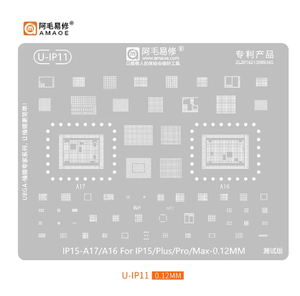 Amaoe <span class=keywords><strong>CPU</strong></span> NAND Power Amplifier PM A17 IC A16ชุด reballing BGA stencil สำหรับ <span class=keywords><strong>iPhone</strong></span> 15 <span class=keywords><strong>Pro</strong></span> 15 PROMAX <span class=keywords><strong>14</strong></span> <span class=keywords><strong>14</strong></span> PLUS <span class=keywords><strong>14</strong></span> PM - Product Image 1