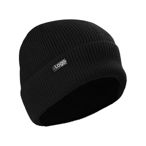 Bonnet en laine de haute qualité pour hommes Taille unique Bonnet d'hiver en tricot doux et chaud Design côtelé classique avec logo personnalisé - Product Image 4