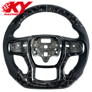 Volant en cuir et fibre de carbone forgé sur mesure pour Chevrolet Silverado 1500 LTZ RST Tahoe Suburban Blazer 2019-2026 - Product Image 1