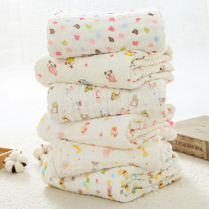 ผ้าห่อตัวเด็กอ่อนคุณภาพสูง ขนาด 41x41 นิ้ว ผลิตจากผ้ามัสลินออร์แกนิค 100% 6 ชั้น ทอลายใบไม้ - Product Image 1