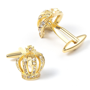 Gemelli Eleganti JINJIE in Cristallo e Diamante, Accessorio per Camicia da Uomo, Gemelli in Ottone, Gioielli Classici per Matrimonio, Set Regalo Trendy - Product Image 4