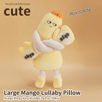Coussin en peluche mangue mignon Kawaii, oreiller corporel doux pour dormir, décoration de chambre, cadeau, vente en gros