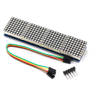 Module d'affichage LED matriciel 4-en-1 TOPCUS H6A4 MAX7219 avec carte de contrôle MCU et câble de connexion 5P - Product Image 1