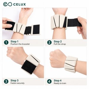 Chevillère lestée en silicone réglable et personnalisable avec fermeture Velcro, 2 lb, pour la course, le yoga et le fitness (vente en gros) - Product Image 6