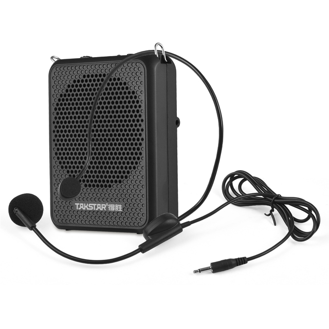 TAKSTAR Voice Amplifier Portable Megaphone PA System with Wired Headset Microphone Professional Sound Amplification Anti-howling