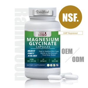 Capsules de glycinate de magnésium Rainwood, capsules de bisglycinate de magnésium pur, capsules de diglycinate de magnésium, capsules de magnésium mixte, complément alimentaire - Product Image 1
