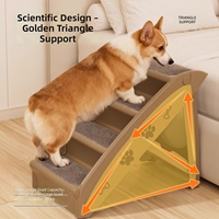 Escabeau pliable en plastique pour petits chiens et animaux âgés, avec marches antidérapantes pour lit, canapé et lieux surélevés