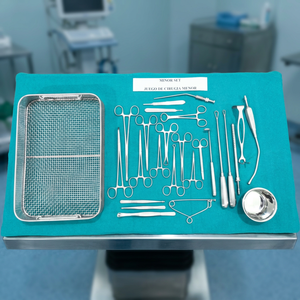 MayoMed Kit de chirurgie mineure manuel professionnel en acier inoxydable allemand pour hôpital et clinique, avec plateau en maille, certifié CE - Product Image 3