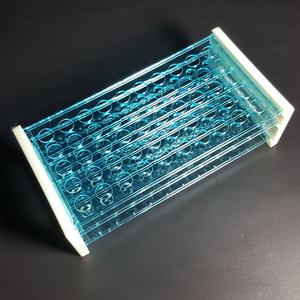 ชั้นวางหลอดทดลองพลาสติกแบบถอดได้พับเก็บได้สำหรับการวิจัยในห้องปฏิบัติการสามารถปรับแต่งได้มีขนาด13มม. 16มม. 18มม. - Product Image 2