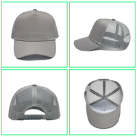 Topi Trucker 5 Panel Polos Bordir Logo Kustom Klasik Grosir Promosi Merek Hadiah Topi Snapback Jaring Katun