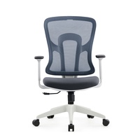 Chaise de bureau ergonomique JOHOOFURNITURE, cadre blanc, fabriquée en Chine, Ofis Koltugu, pour salle de conférence, coussin épais confortable