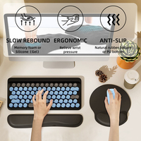 Tapis de souris ergonomique de bureau à domicile Offre Spéciale avec support de repose-poignet en mousse à mémoire de forme pour les utilisateurs d'ordinateurs à long terme