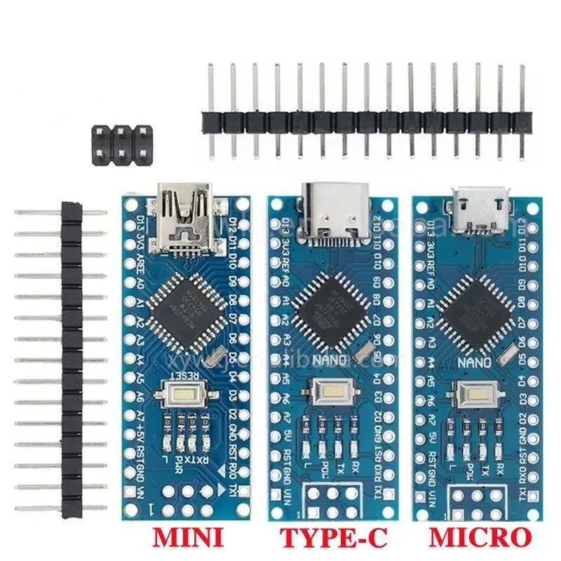 Papan pengontrol Mini/type-c/Micro USB Nano 3.0 CH340 ATmega328P UNTUK Arduino CH340G Nano V3.0 ATmega328