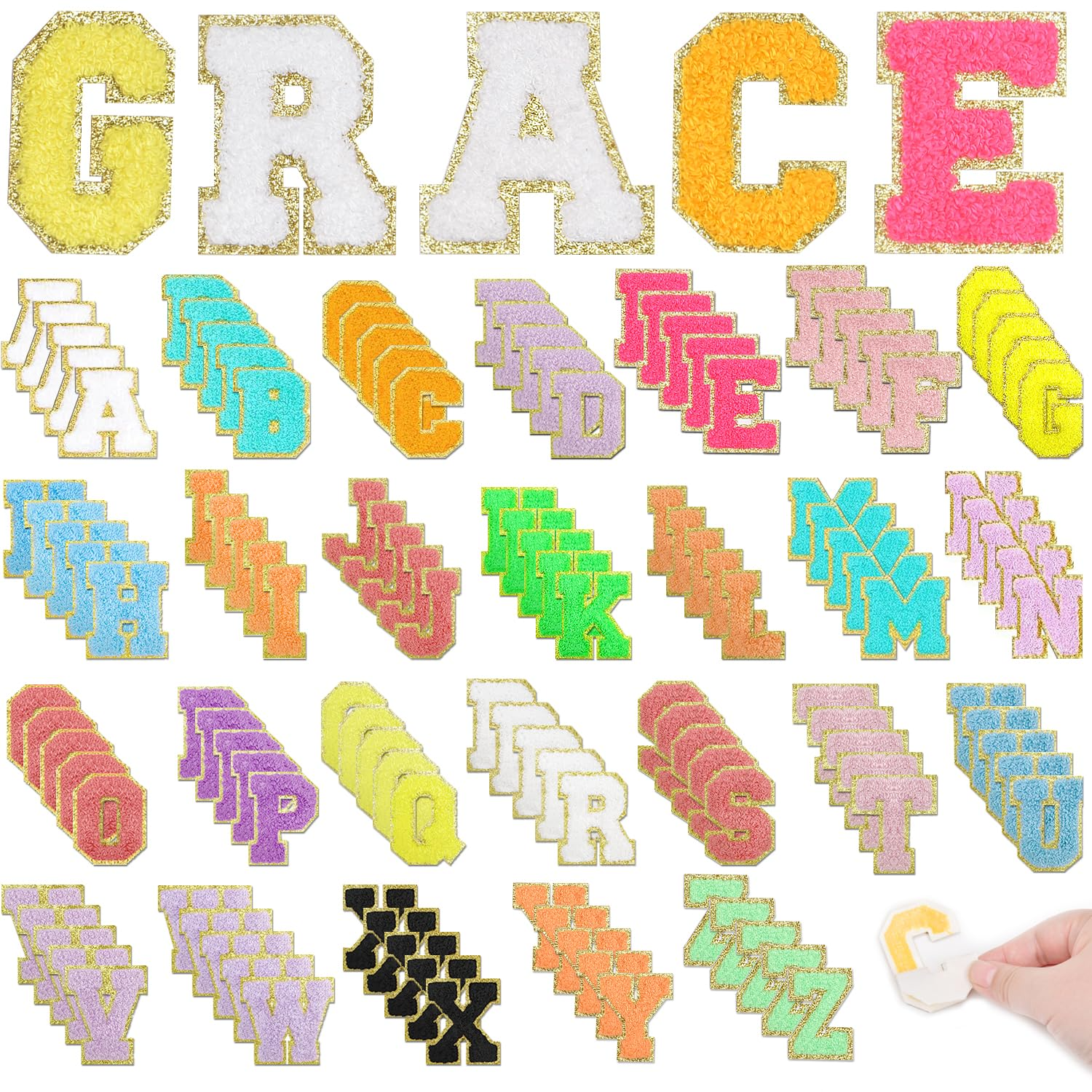 Custom Embroidered Fabric Patches,embroidered Patches Wholesale Patches Alphabet For For Clothing DIY, Hats
