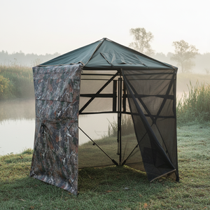 Tente de chasse robuste camouflage avec poteaux en fibre de verre de 11 mm de couleur brevetée, <span class=keywords><strong>8</strong></span> piquets de sol, résistante aux intempéries, styles personnalisables - Product Image 2