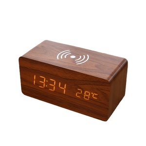 Vente directe d'usine, haut-parleur sans fil à LED, horloge électronique rectangulaire avec affichage de l'heure, de la température et de la date, réveil pour chambre à coucher, salon - Product Image 4