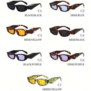 Lunettes de soleil œil de chat polygonales vintage 2025 personnalisées avec logo, pour hommes et femmes, à monture large et irrégulière, protection UV400 - Product Image 5