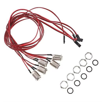 Reinicio automático de 12mm con cable normalmente abierto 65 Botón de metal impermeable Interruptor pequeño Botón de clic Inicio impermeable sin bloqueo