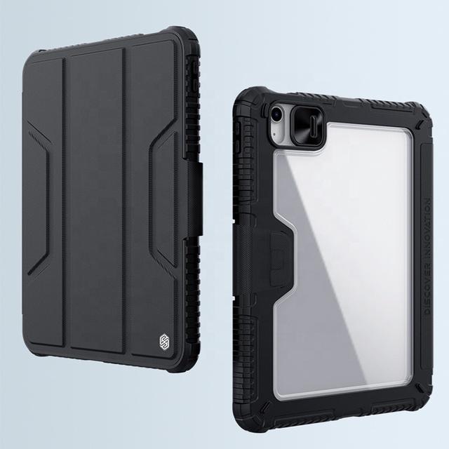 Nillkin Rugged Armor Slide 2022 iPad Pro 11 Case 10.9-Inch Magnetic Full Coverage Leather Case Slide Camera Cover Pencil Holder