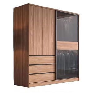 Armoire en bois multifonctionnelle autoportante au design moderne WD-1019, meuble de chambre à coucher, taille personnalisable, extensible, garantie 3 ans - Product Image 4