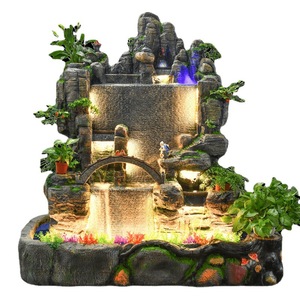 น้ำพุหินมงคลพร้อมไฟแบ็คไลท์ ตกแต่งภายในและภายนอกอาคาร สำหรับห้องนั่งเล่น ลานบ้าน บ่อปลา - Product Image 5