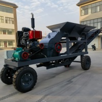 Concasseur mobile hybride diesel et électrique, machine de concassage de pierres portable pour l'extraction aurifère