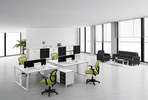 เฟอร์นิเจอร์สำนักงานสมัยใหม่ โต๊ะทำงานสำนักงานแบบคิวบิเคิลสำหรับ <span class=keywords><strong>4</strong></span> คน - Product Image 3