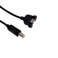 Câble d'extension de port de montage sur panneau USB 2.0 populaire mâle USB B à femelle longueur de 2m avec fonction de charge rapide à vis de verrouillage