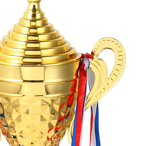 Copa de trofeo de recuerdo promocional de actividades deportivas, trofeo dorado de <span class=keywords><strong>Youtube</strong></span> de múltiples capas, trofeo profesional de artesanías de Metal para deportes - Product Image 4