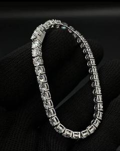 Bracelet de mode en acier inoxydable de qualité supérieure, chaîne cubaine, bracelet tennis serti de diamants de laboratoire pour femme - Product Image 4