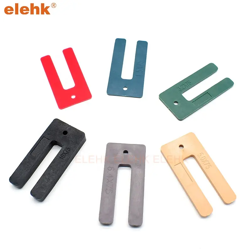 Elehk 75Mm a forma di U in plastica a ferro di cavallo Shim Packer spessori in plastica per finestre per telaio e porta della finestra