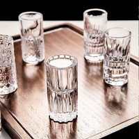 Verre à whisky en verre gravé motif étoile 20 ml, coupe cristalline, base lourde, verres à tequila, tasse à liqueur pour bars à domicile et fêtes