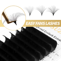 Pestañas Individuales Mate Extensión de Pestañas Volumen Cashmere Bandeja de Pestañas Extensiones de Abanico Fácil Volumen Ruso