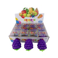 Druivencluster Knijp-speeltje, Langzaam opkomende TPR-blok gevulde fidget toy, Realistisch fruitvormig stressverlichtend cadeau
