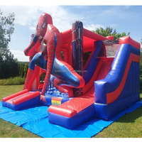 Spider bounce house toboggan combo carnaval jeux structure toboggan jeux chateau gonflable