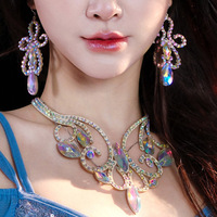Fait à la main à la mode brillant strass collier danse orientale du ventre Performance bijoux accessoires pour femmes