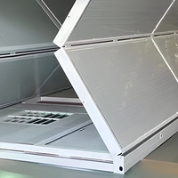 Maison conteneur pliable préfabriquée moderne, structure en acier modulaire détachable, cabine pour usage résidentiel, bureau ou hôtel